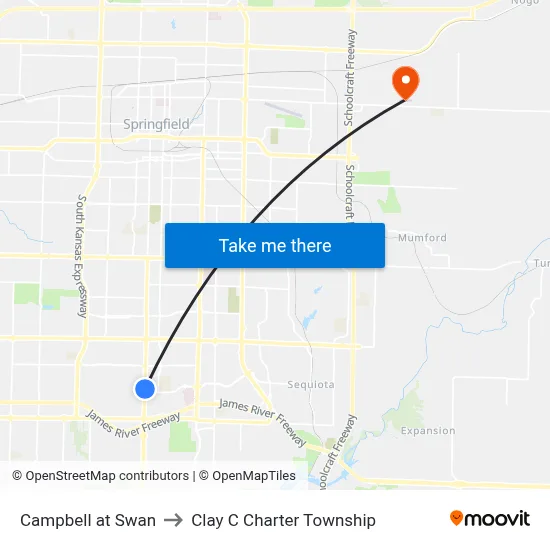 Campbell at Swan to Clay C Charter Township map