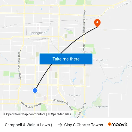 Campbell & Walnut Lawn (Ne) to Clay C Charter Township map