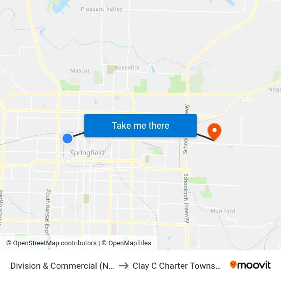 Division & Commercial (Ne) to Clay C Charter Township map