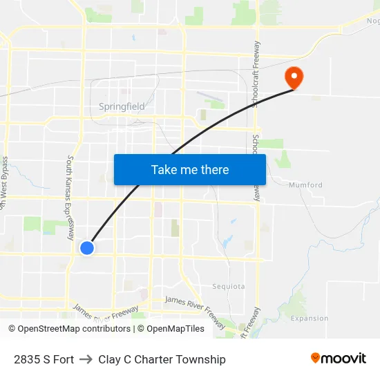 2835 S Fort to Clay C Charter Township map