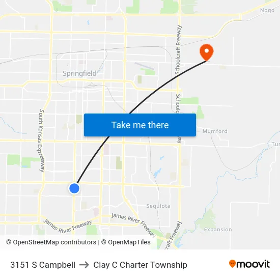 3151 S Campbell to Clay C Charter Township map