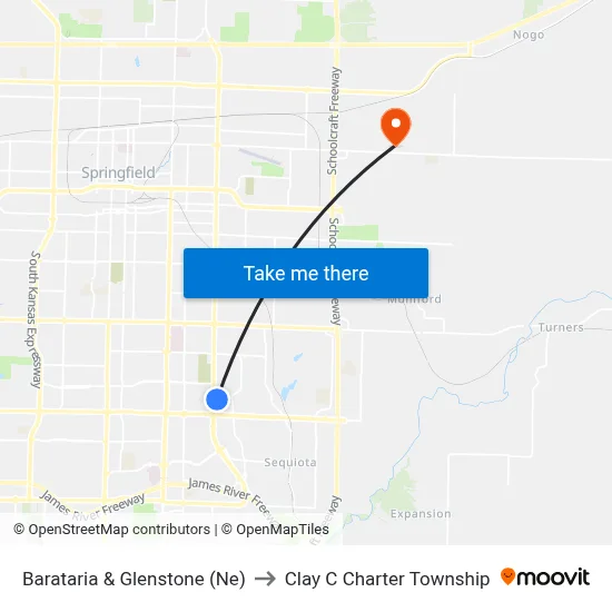 Barataria & Glenstone (Ne) to Clay C Charter Township map