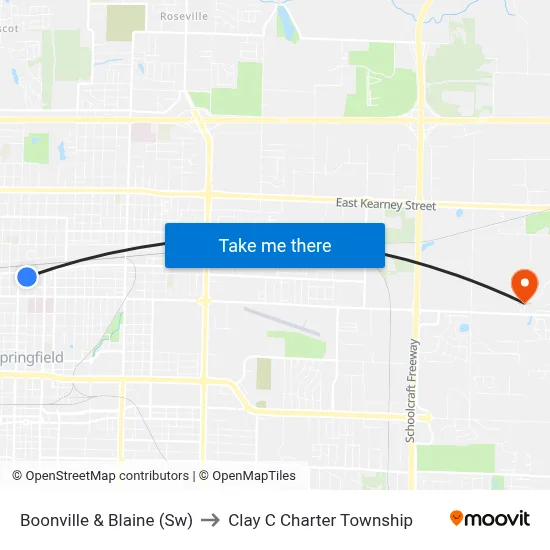 Boonville & Blaine (Sw) to Clay C Charter Township map