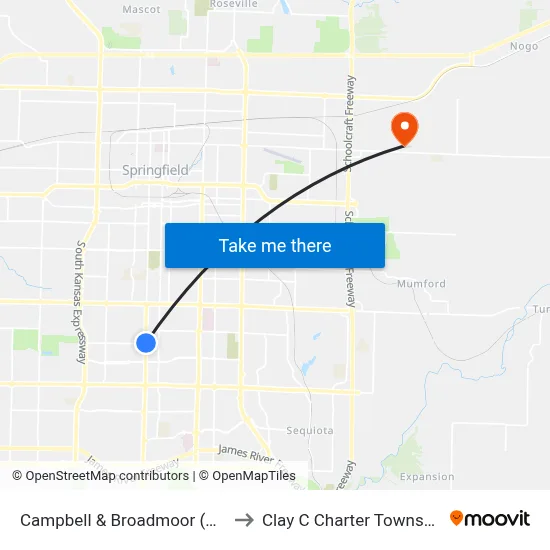 Campbell & Broadmoor (Ne) to Clay C Charter Township map