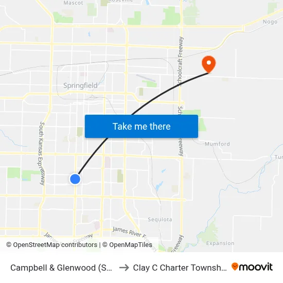 Campbell & Glenwood (Sw) to Clay C Charter Township map