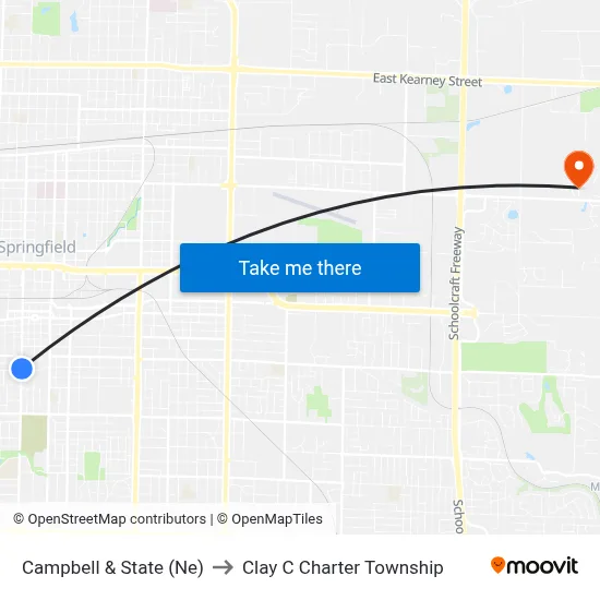 Campbell & State (Ne) to Clay C Charter Township map