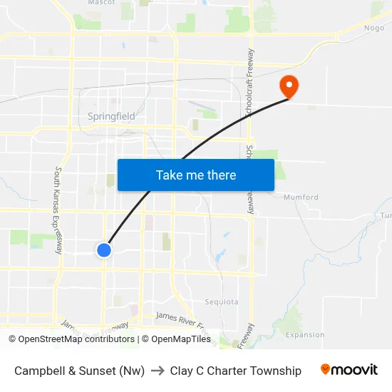 Campbell & Sunset (Nw) to Clay C Charter Township map