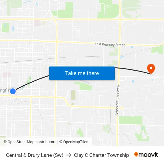 Central & Drury Lane (Sw) to Clay C Charter Township map