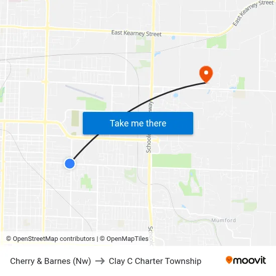 Cherry & Barnes (Nw) to Clay C Charter Township map