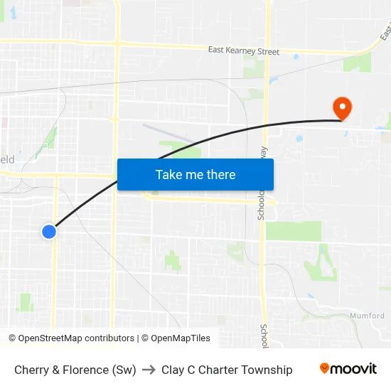 Cherry & Florence (Sw) to Clay C Charter Township map
