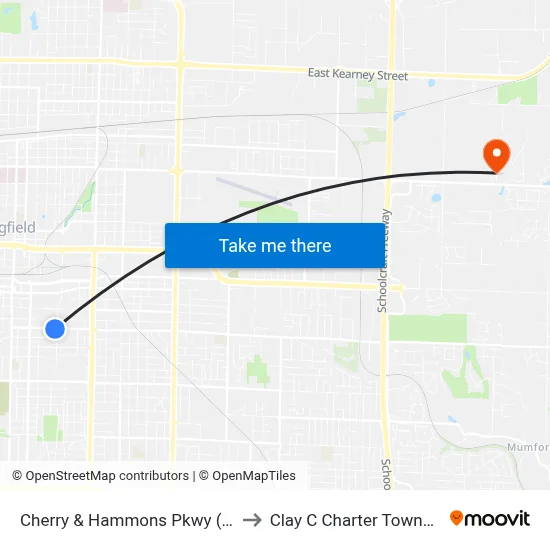 Cherry & Hammons Pkwy (Sw) to Clay C Charter Township map