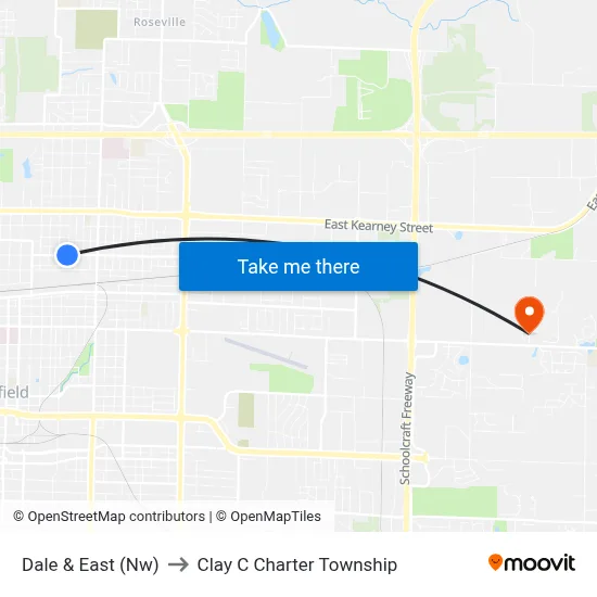Dale & East (Nw) to Clay C Charter Township map