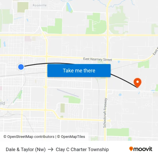 Dale & Taylor (Nw) to Clay C Charter Township map