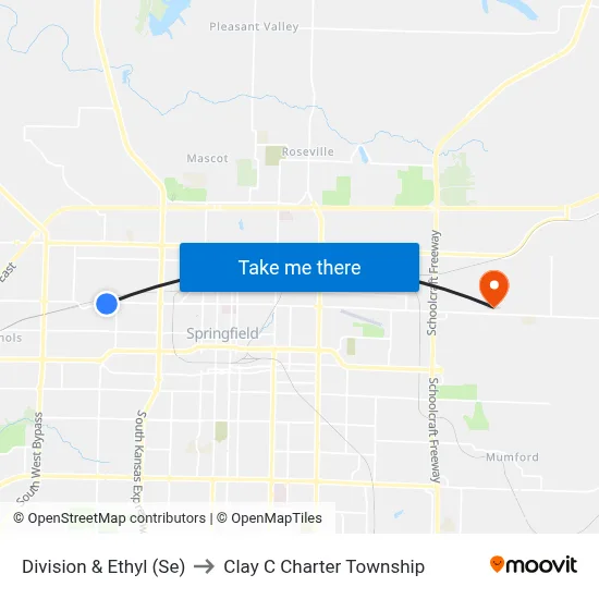 Division & Ethyl (Se) to Clay C Charter Township map