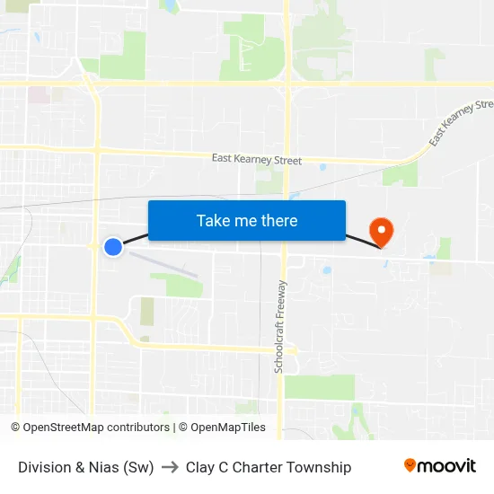 Division & Nias (Sw) to Clay C Charter Township map