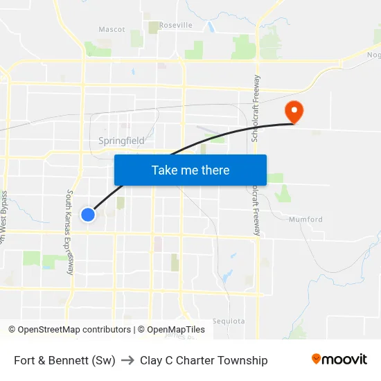 Fort & Bennett (Sw) to Clay C Charter Township map