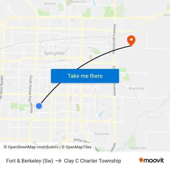 Fort & Berkeley (Sw) to Clay C Charter Township map