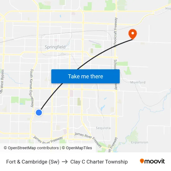 Fort & Cambridge (Sw) to Clay C Charter Township map