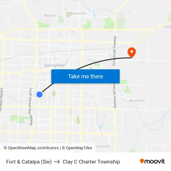 Fort & Catalpa (Sw) to Clay C Charter Township map