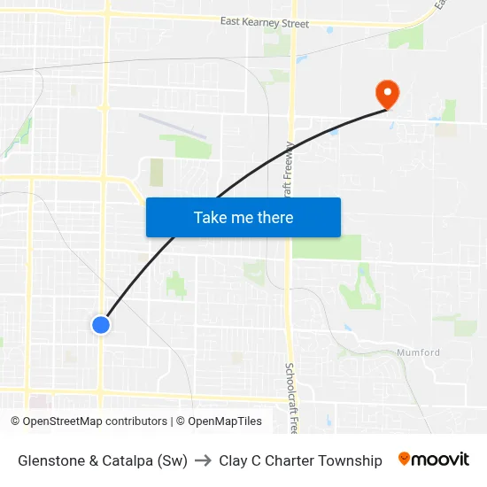 Glenstone & Catalpa (Sw) to Clay C Charter Township map