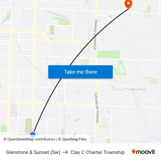 Glenstone & Sunset (Sw) to Clay C Charter Township map