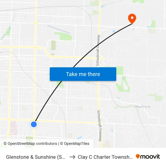 Glenstone & Sunshine (Sw) to Clay C Charter Township map