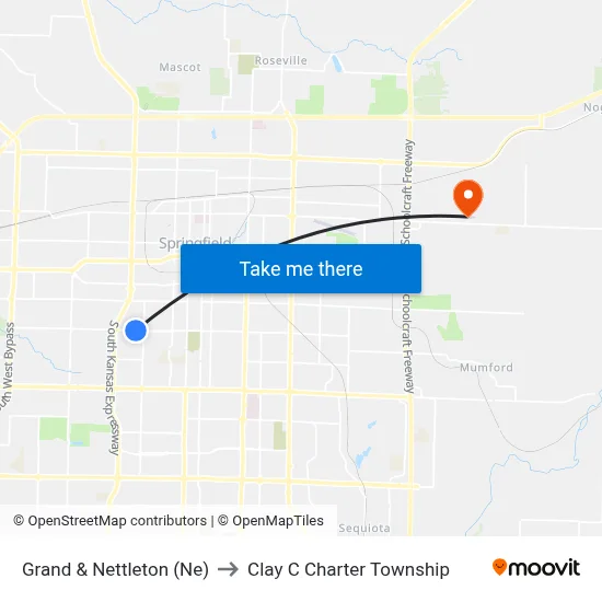 Grand & Nettleton (Ne) to Clay C Charter Township map