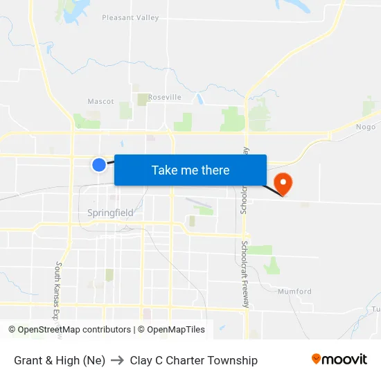 Grant & High (Ne) to Clay C Charter Township map