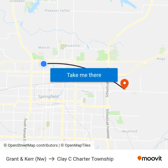 Grant & Kerr (Nw) to Clay C Charter Township map