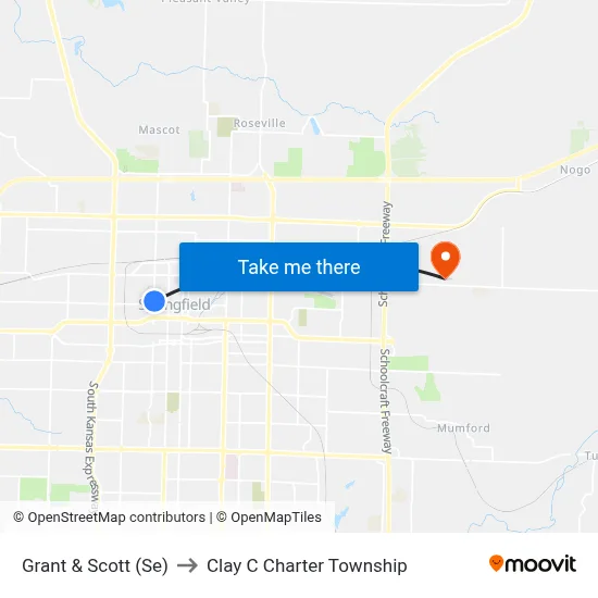 Grant & Scott (Se) to Clay C Charter Township map