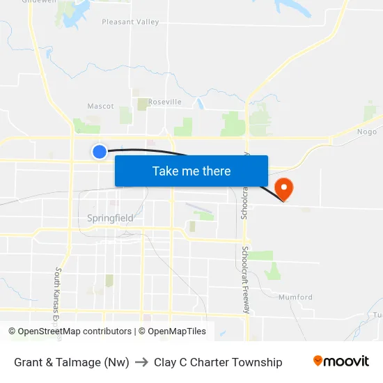 Grant & Talmage (Nw) to Clay C Charter Township map