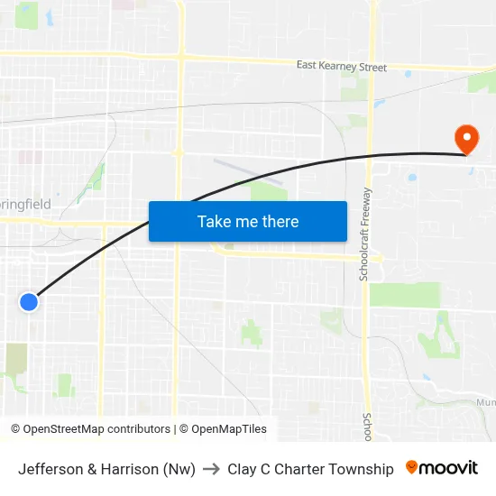 Jefferson & Harrison (Nw) to Clay C Charter Township map
