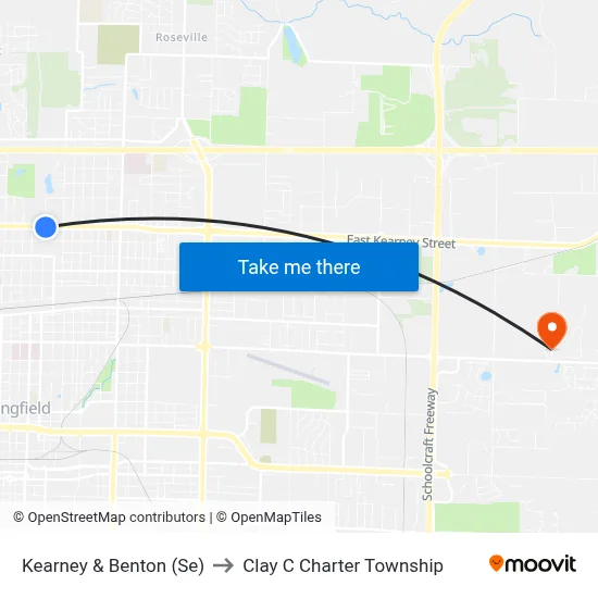 Kearney & Benton (Se) to Clay C Charter Township map