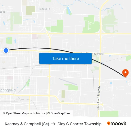 Kearney & Campbell (Se) to Clay C Charter Township map
