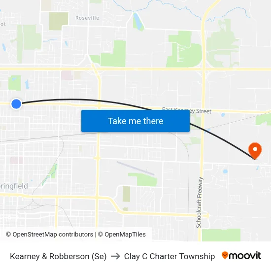 Kearney & Robberson (Se) to Clay C Charter Township map