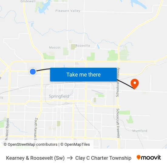 Kearney & Roosevelt (Sw) to Clay C Charter Township map