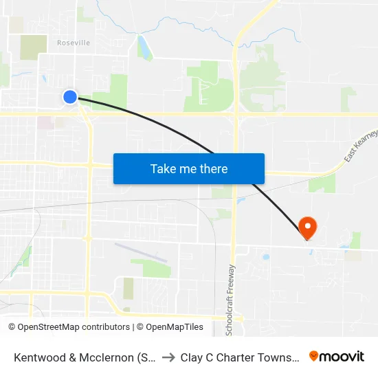 Kentwood & Mcclernon (Sw) to Clay C Charter Township map