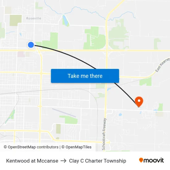 Kentwood at Mccanse to Clay C Charter Township map