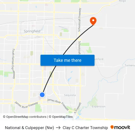 National & Culpepper (Nw) to Clay C Charter Township map