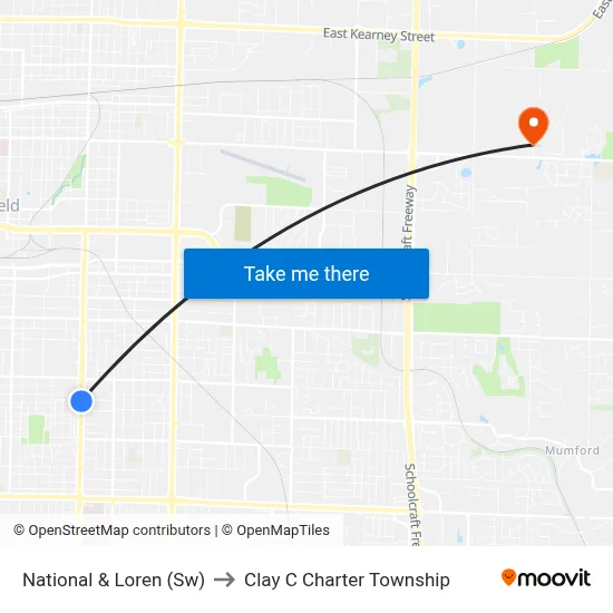National & Loren (Sw) to Clay C Charter Township map