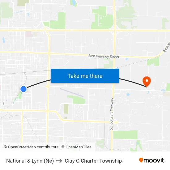National & Lynn (Ne) to Clay C Charter Township map