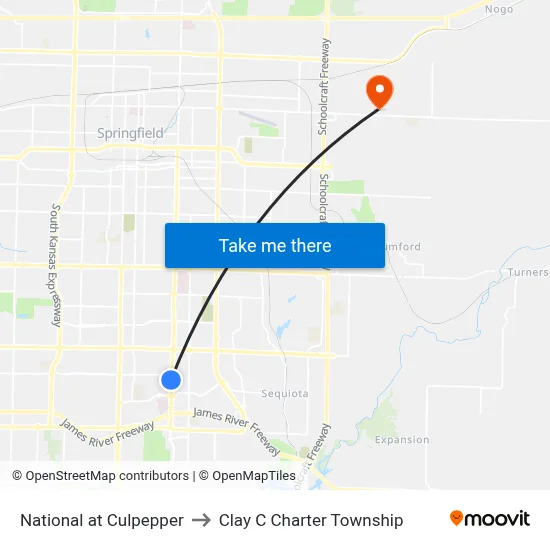 National at Culpepper to Clay C Charter Township map