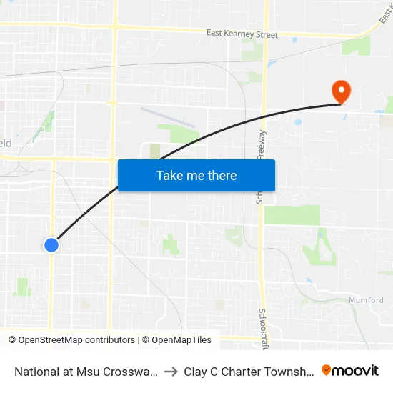 National at Msu Crosswalk to Clay C Charter Township map