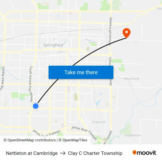 Nettleton at Cambridge to Clay C Charter Township map
