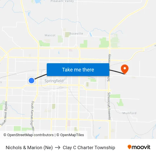 Nichols & Marion (Ne) to Clay C Charter Township map