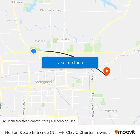 Norton & Zoo Entrance (Ne) to Clay C Charter Township map