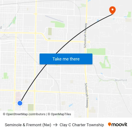 Seminole & Fremont (Nw) to Clay C Charter Township map
