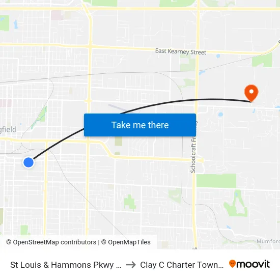 St Louis & Hammons Pkwy (Nw) to Clay C Charter Township map