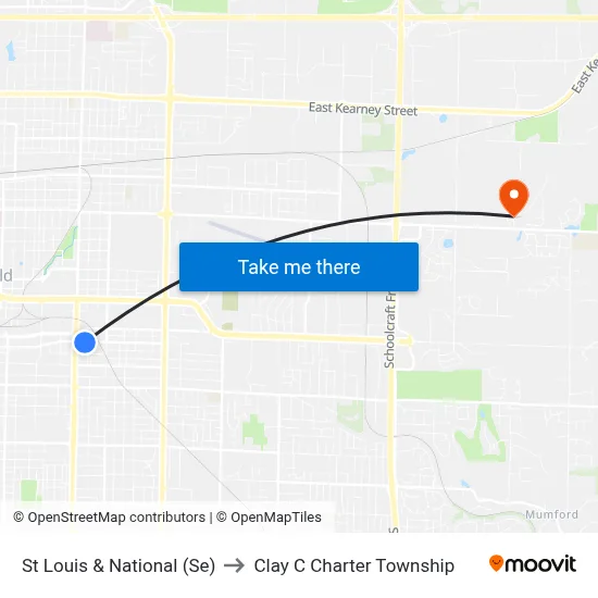 St Louis & National (Se) to Clay C Charter Township map