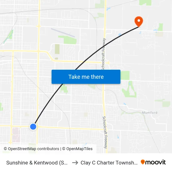 Sunshine & Kentwood (Sw) to Clay C Charter Township map